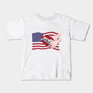 Rugby USA Flag Kids T-Shirt